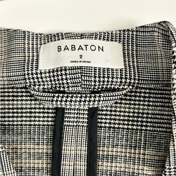 Babaton Power Hip Blazer Size 2 Grey Plaid - Picture 4 of 11